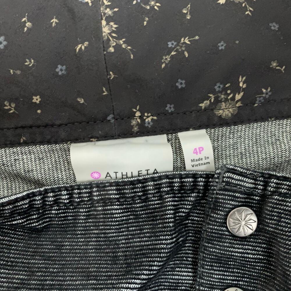 Athleta Corduroy Mini Skirt Black Pockets Women's 4 Petite 4P - Picture 7 of 8